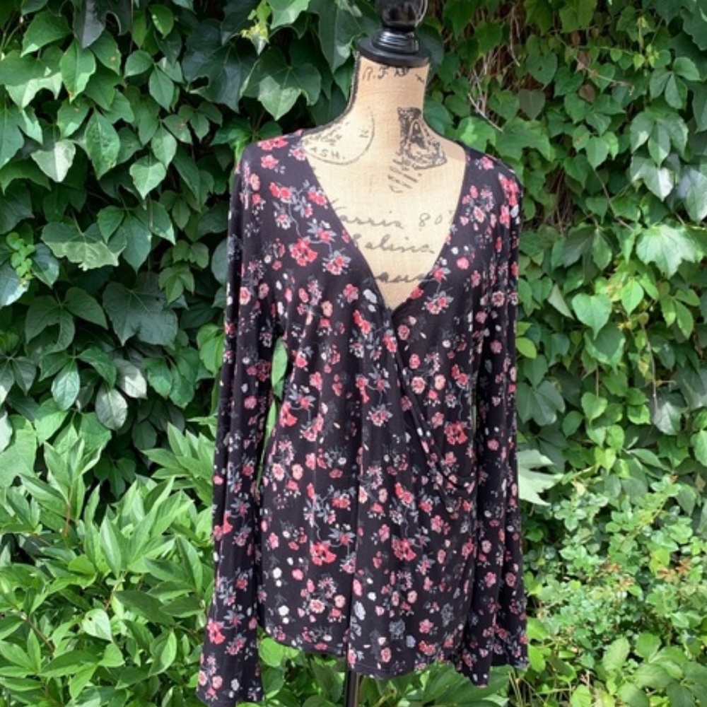 LUCKY BRAND Wrap-Style Top, L_2